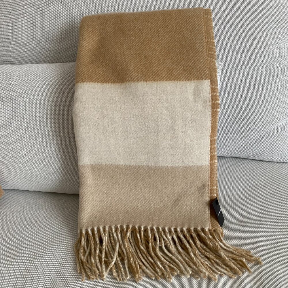 Club Monaco Thisbee Plaid Wool Scarf - Picture 2 of 5
